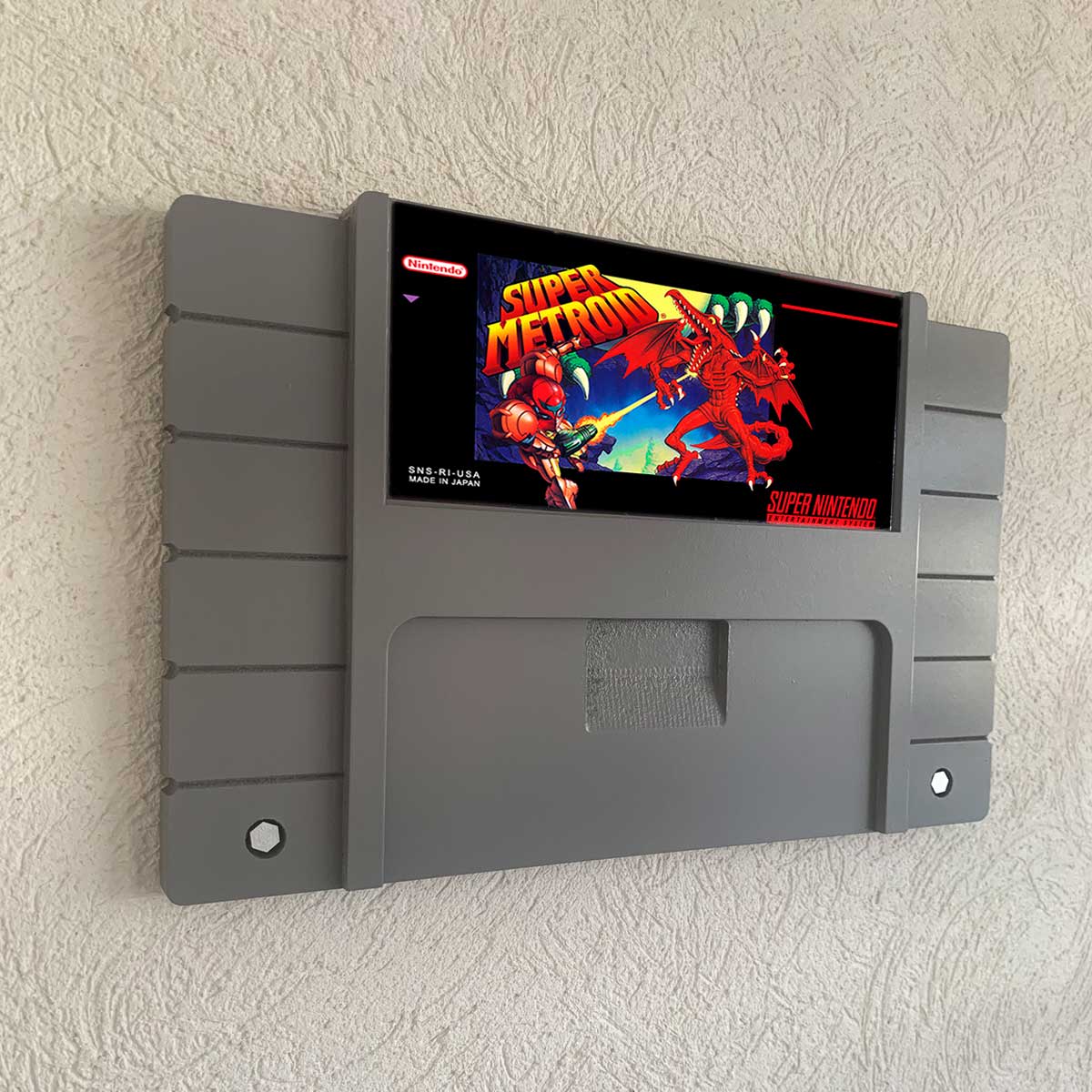 Cuadro Decorativo Cartucho SNES Super Metroid