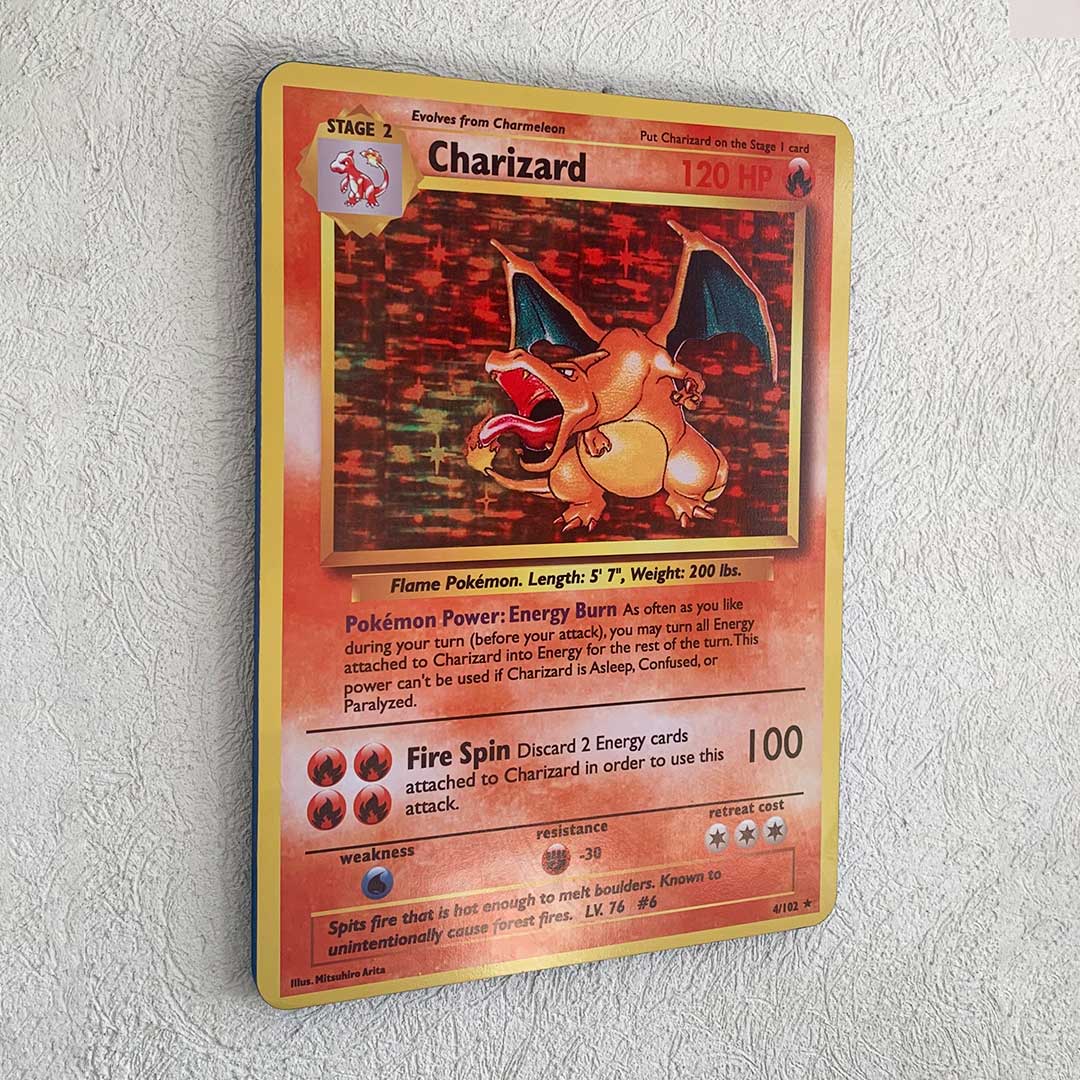 Cuadro Decorativo PKMN TCG Charizard Primera Edición