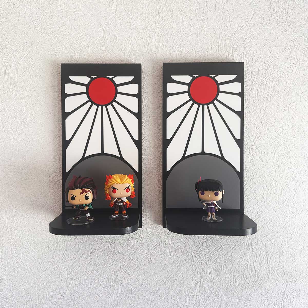 2 Repisas Flotantes Pendientes Hanafuda de Tanjiro