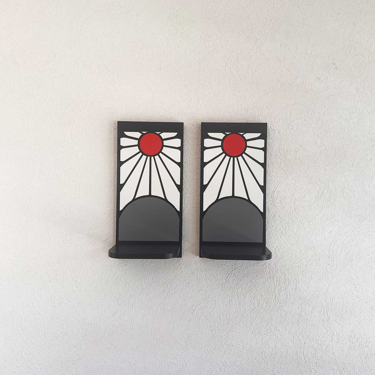 2 Repisas Flotantes Pendientes Hanafuda de Tanjiro